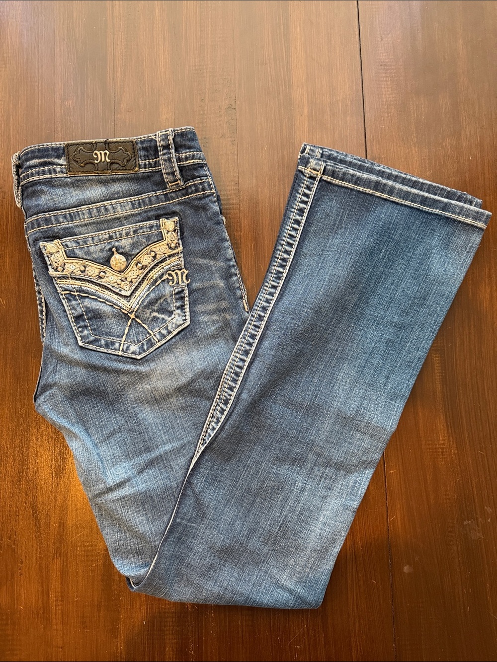 Miss Me Light Blue Embellished Boot Cut Jeans